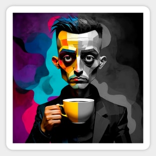 Morning Coffee - Colorful and Artistic Design Sticker